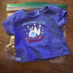 American Girl Doll bowling shirt NEW
